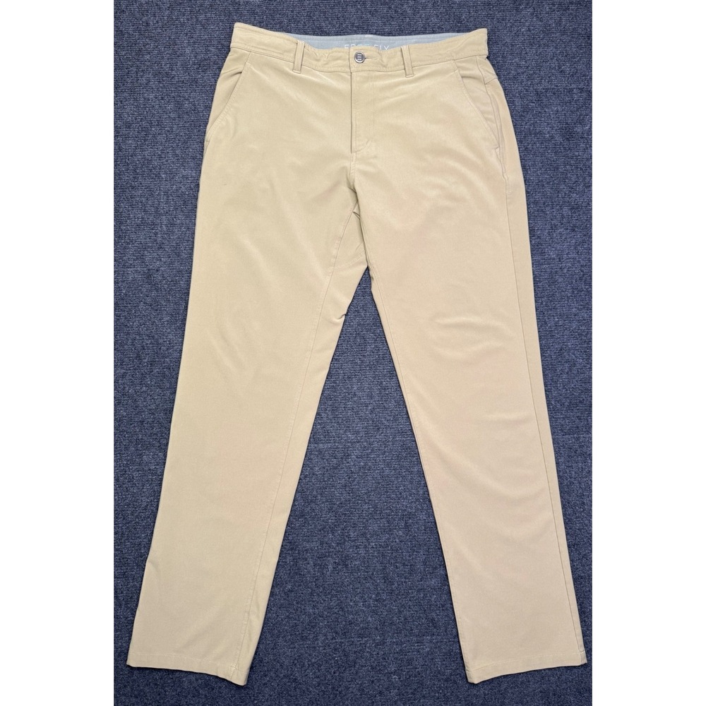 Free Fly Nomad Pants Mens 34x32 Khaki Tan Stretch‎ Performance Chino Golf